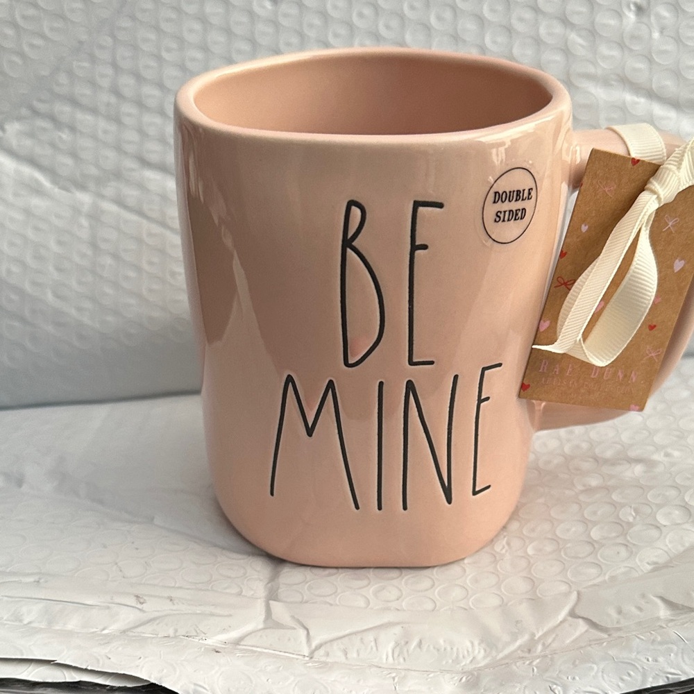 Rae Dunn Be Mine Pink Ceramic Mug